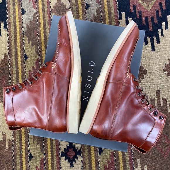 Nisolo Boot Mateo Brandy 12 Mens - Picture 3 of 6